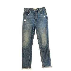 Women 26 Aritzia Denim Forum The Yoko High Rise Slim Jeans Pants Button Fly